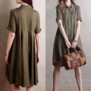 Anthro military swing dress